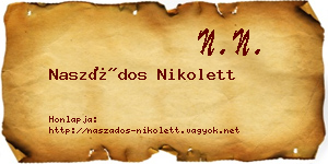 Naszádos Nikolett névjegykártya