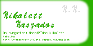 nikolett naszados business card